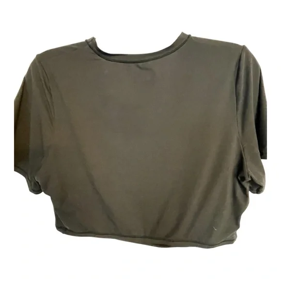 SKIMS black Fitted Crop T-Shirt Short Sleeve - Picture 2 of 3